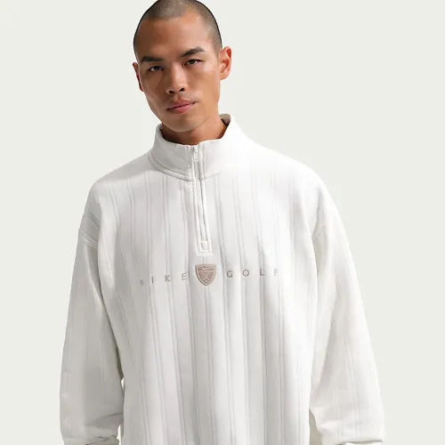 Nike Fairway Fresh мужские Therma-FIT оверсайз 1/2-Zip для гольфа Top цвет белый