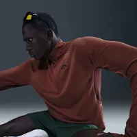 Nike Trail чоловічі Dri-FIT 1/2-Zip Mid Layer Top колір коричневий