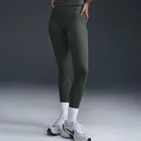 Nike Zenvy Rib женская Gentle-Support С высокой Талией 7/8 лосины цвет зеленый