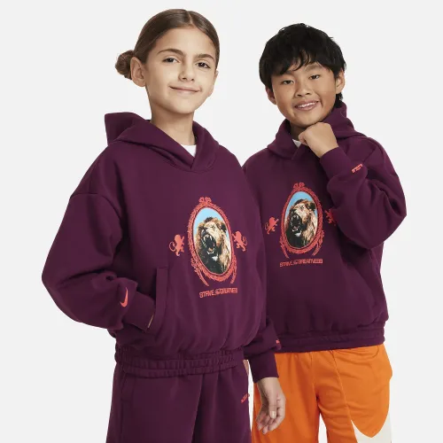 Nike LeBron Big детские баскетбольные Pullover Толстовка с капюшоном цвет красный