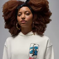 Nike Jordan Brooklyn Fleece жіноча Pullover Толстовка з капюшоном колір білий