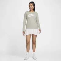 Nike Sportswear Essentials женская Long-Sleeve Logo футболка цвет зеленый