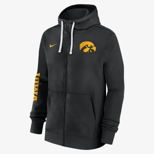 Iowa Hawkeyes Sideline Team Issue чоловічі Nike College Full-Zip Толстовка з капюшоном колір чорний