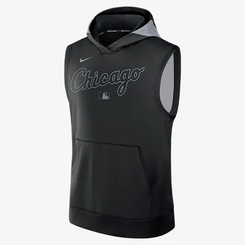 Chicago колір білий Sox Authentic Collection Men’s Nike Dri-FIT MLB Sleeveless Pullover Толстовка з капюшоном колір чорний