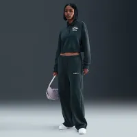 Nike Sportswear Phoenix Fleece женская Straight-Leg Sweatpants цвет зеленый