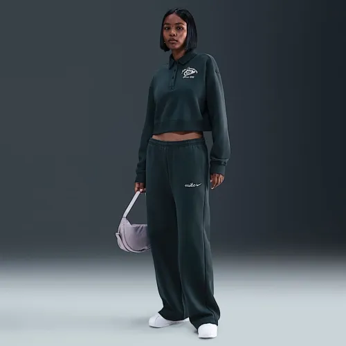 Nike Sportswear Phoenix Fleece жіноча Straight-Leg Sweatpants колір зелений