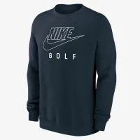 Nike Swoosh Club Fleece мужские для гольфа Pullover Crew-Neck свитшот синий