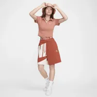 Nike Sportswear Essential жіноча Short-Sleeve Polo Top колір коричневий