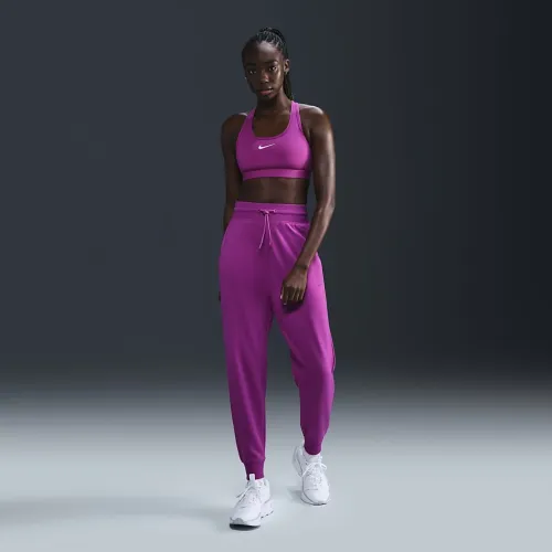Nike Dri-FIT One жіноча З високою талією 7/8 French Terry Joggers колір фіолетовий