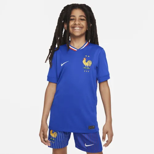 FFF (Men's Team) 2024/25 Stadium Home Big Kids' Nike Dri-FIT Soccer Replica Jersey