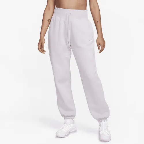 Nike Sportswear Phoenix Fleece женская С высокой Талией оверсайз Sweatpants цвет фиолетовый