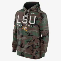 LSU Tigers Military Appreciation Club Men’s Nike College Pullover Толстовка з капюшоном колір зелений