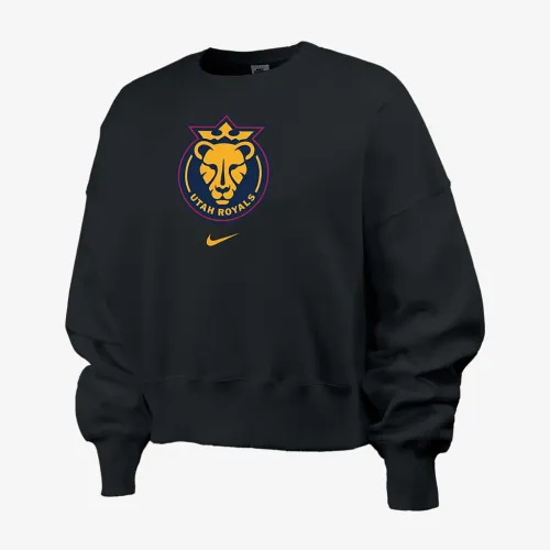 Utah Royals FC Phoenix Fleece жіноча Nike NWSL Crew-Neck світшот колір чорний