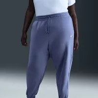 Nike Sportswear Phoenix Fleece женская С высокой Талией оверсайз Sweatpants (большие размеры) синий