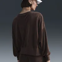NikeCourt Heritage жіноча Over-оверсайз Crew-Neck Graphic Tennis світшот колір коричневий