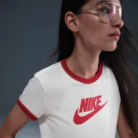 Nike Sportswear женская Short-Sleeve Ringer футболка цвет белый