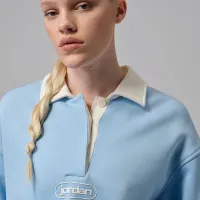 Nike Jordan Flight Fleece женская Rugby Top синий