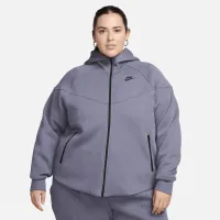 Nike Sportswear Tech Fleece Windrunner жіноча Full-Zip Толстовка з капюшоном (великі розміри) колір сірий
