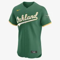 Oakland Athletics мужские Nike Dri-FIT ADV MLB Elite Jersey цвет зеленый