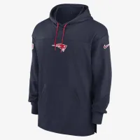 New England Patriots Sideline Jersey чоловічі Nike Dri-FIT NFL Pullover Толстовка з капюшоном блакитний