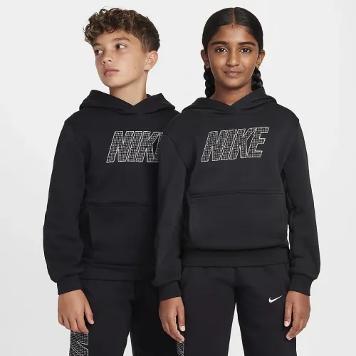 Nike Sportswear Club Fleece Big детские Pullover Толстовка с капюшоном цвет черный