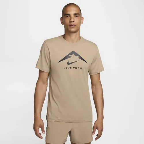 Nike Dri-FIT мужские Trail Running футболка цвет коричневый