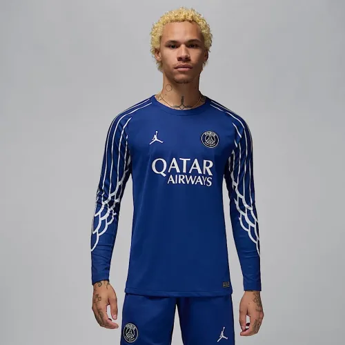 Nike Paris Saint-Germain 2024/25 Stadium Fourth чоловічі Jordan Dri-FIT Soccer Replica Long-Sleeve Jersey блакитний