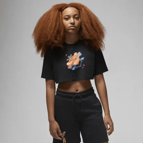 Nike Jordan Artist Series by Jordan Moss жіноча Super Cropped Tee колір чорний