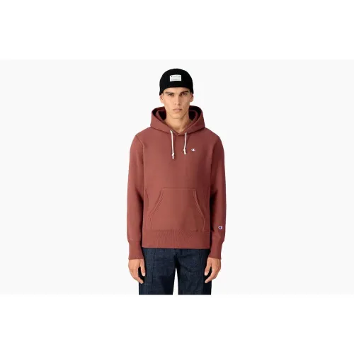 Кофта/футболка Champion Reverse Weave C Logo Толстовка с капюшоном 216496-MS544 - бордовая
