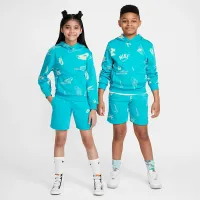 Nike Sportswear Club Big детские French Terry Толстовка с капюшоном цвет зеленый