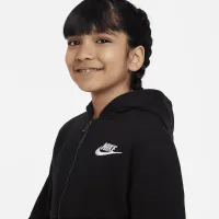 Nike Sportswear Club Fleece Little детские Full-Zip Толстовка с капюшоном цвет черный