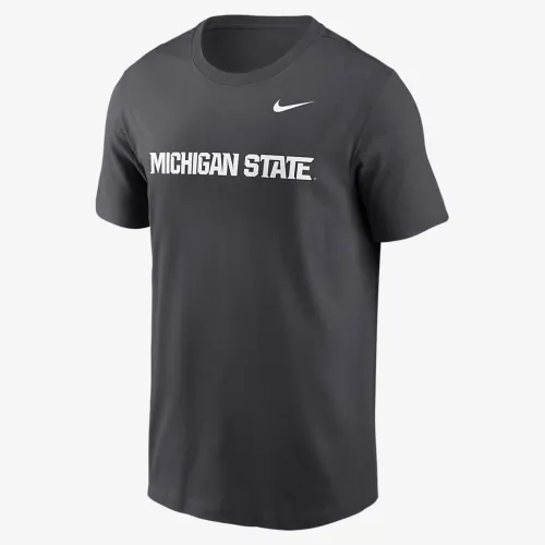 Michigan State Spartans Primetime Wordmark чоловічі Nike College футболка колір сірий