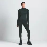 NikeSKIMS Shine женская Long-Sleeve Half-Zip Top цвет зеленый