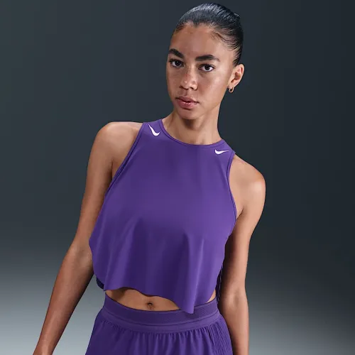 Nike AeroSwift женская Dri-FIT ADV Cropped Running Tank Top цвет фиолетовый