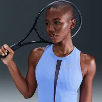 NikeCourt Slam жіноча Dri-FIT Tennis Tank Top блакитний