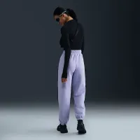 Nike Sportswear Phoenix Fleece женская С высокой Талией оверсайз Sweatpants цвет фиолетовый