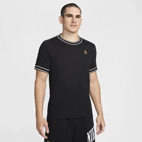 NikeCourt Heritage чоловічі Short-Sleeve Tennis Top колір чорний