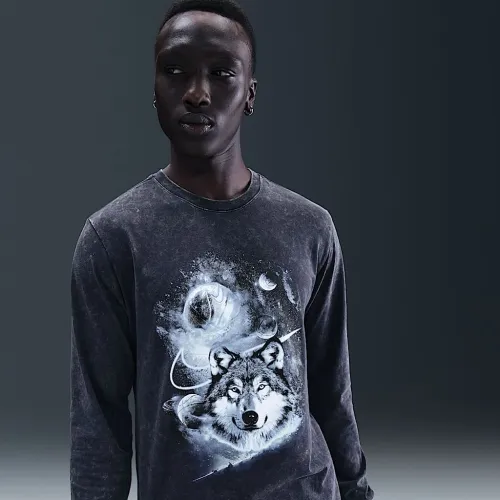 Nike мужские Long-Sleeve баскетбольные футболка синий