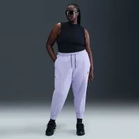 Nike Sportswear Tech Fleece женская Mid-Rise Joggers (большие размеры) цвет фиолетовый