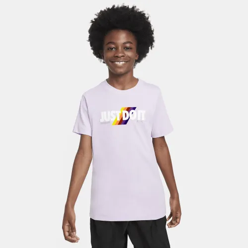 Nike Sportswear Big дитячі футболка колір фіолетовий