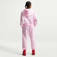 Nike Sportswear Phoenix Fleece женская оверсайз Cropped Henley Толстовка с капюшоном Pink
