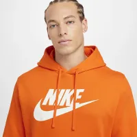 Nike Sportswear Club Fleece мужские Graphic Pullover Толстовка с капюшоном Orange
