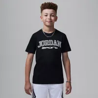 Nike Jordan Dri-FIT Sport Big дитячі футболка колір чорний