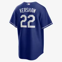 Nike MLB Los Angeles Dodgers (Clayton Kershaw) чоловічі Replica Baseball Jersey блакитний