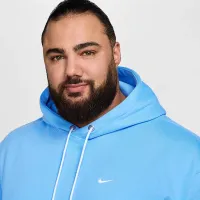 Nike Solo Swoosh мужские Fleece Pullover Толстовка с капюшоном синий