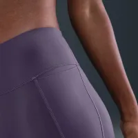 Nike Universa женская Medium-Support С высокой Талией 7/8 лосины с карманамицвет серый