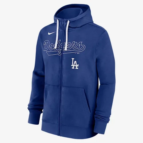 Los Angeles Dodgers Knockout Script чоловічі Nike MLB Full-Zip Толстовка з капюшоном блакитний