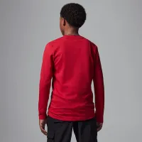 Nike Jordan Big дитячі Baseline Long Sleeve футболка колір червоний