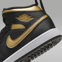 Nike Jordan 1 Mid Little детские Кроссовки цвет черный