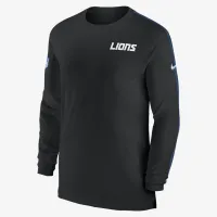 Detroit Lions Sideline Coach мужские Nike Dri-FIT NFL Long-Sleeve Top цвет черный